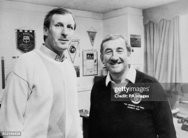 Manchester City's manager Billy McNeill with assistant Jimmy Frizzell, who is taking charge of the team following McNeill's resignation.