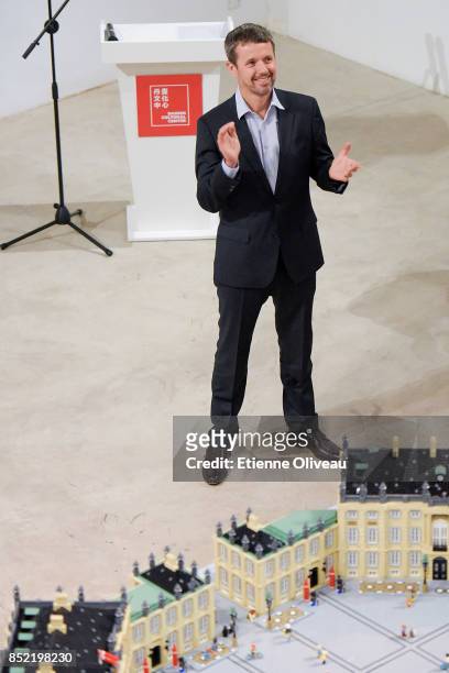 The Crown Prince Frederik of Denmark applause during the opening of the exhibition 'A Royal Modern Household' at The Danish Cultural Center in 798...