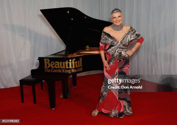 Susie Elelman arrives ahead of premiere of Beautiful: The Carole King Musical at Lyric Theatre, Star City on September 23, 2017 in Sydney, Australia.