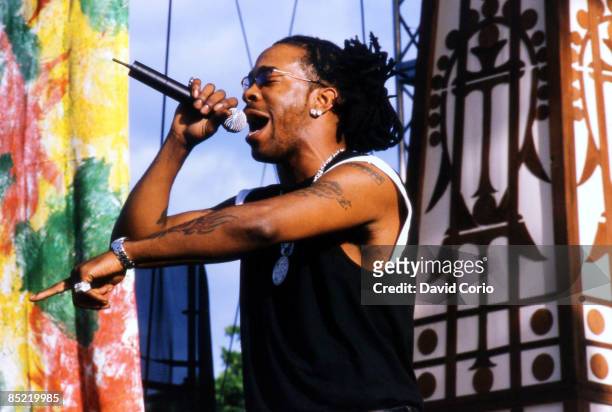 Busta Rhymes performing at ’One Love - The Bob Marley tribute show’ on 4 December 1999 in Oracabessa, Jamaica.