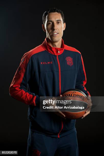 Pablo Prigioni, Head Coach poses during Baskonia Vitoria Gasteiz 2017/2018 Turkish Airlines EuroLeague Media Day at Fernando Buesa Arena on September...