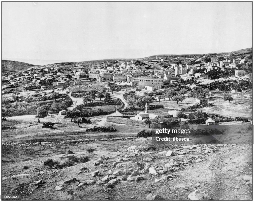 Antique Photograph Of Worlds Famous Sites Nazareth Palestine High-Res ...