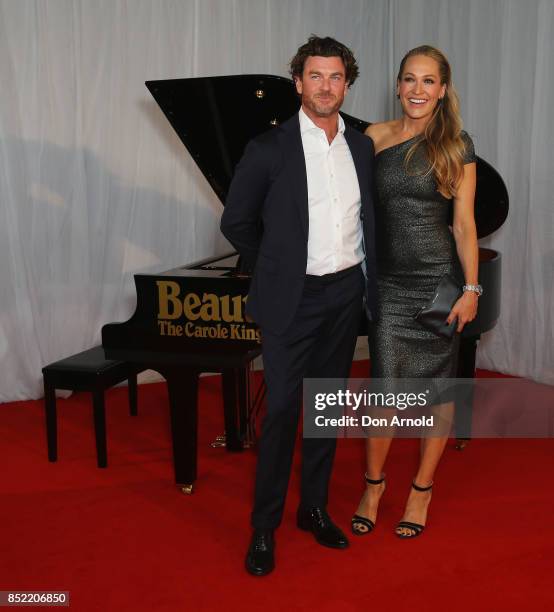 Andrew Kingston and Erika Heynatz arrives ahead of premiere of Beautiful: The Carole King Musical at Lyric Theatre, Star City on September 23, 2017...