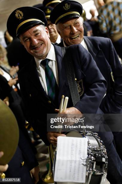 Band is seen backstage ahead of the Antonio Marras show during Milan Fashion Week Spring/Summer 2018on September 23, 2017 in Milan, Italy.