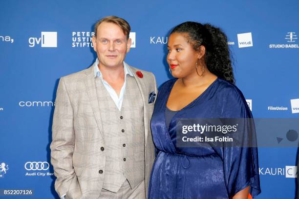 German actress Devid Striesow and his partner Inez Ganzenberger during the 6th German Actor Award Ceremony at Zoo Palast on September 22, 2017 in...