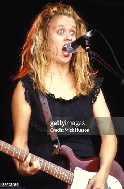 Kat Bjelland of Babes in Toyland performs on stage circa 1990.