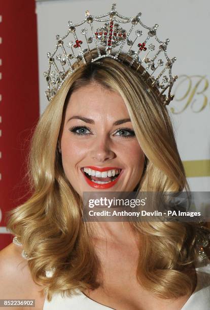 Former Miss England Georgia Horsley, who is set to marry Danny Jones of McFly, poses before modelling in the Cirque Demelza Fashion show in aid of...