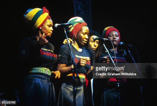 Photo of I - THREES and Bob MARLEY and Rita MARLEY, performing live on stage with Rita & the I-threes