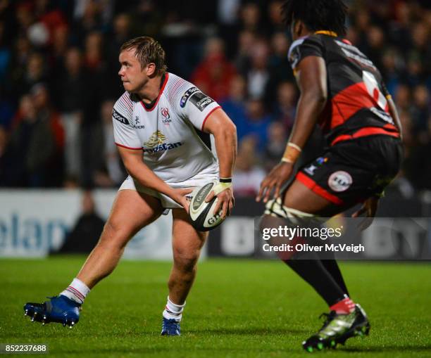 Antrim , United Kingdom - 22 September 2017; Kyle McCall of Ulster during the Guinness PRO14 Round 4 match between Ulster and Dragons at Kingspan...