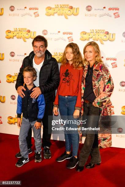 Actor Olivier Marchal attends the 'Le Petit Spirou' Paris Premiere at Le Grand Rex on September 10, 2017 in Paris, France.