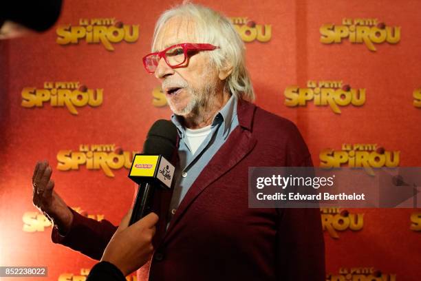 Actor of the movie Pierre Richard attends the 'Le Petit Spirou' Paris Premiere at Le Grand Rex on September 10, 2017 in Paris, France.