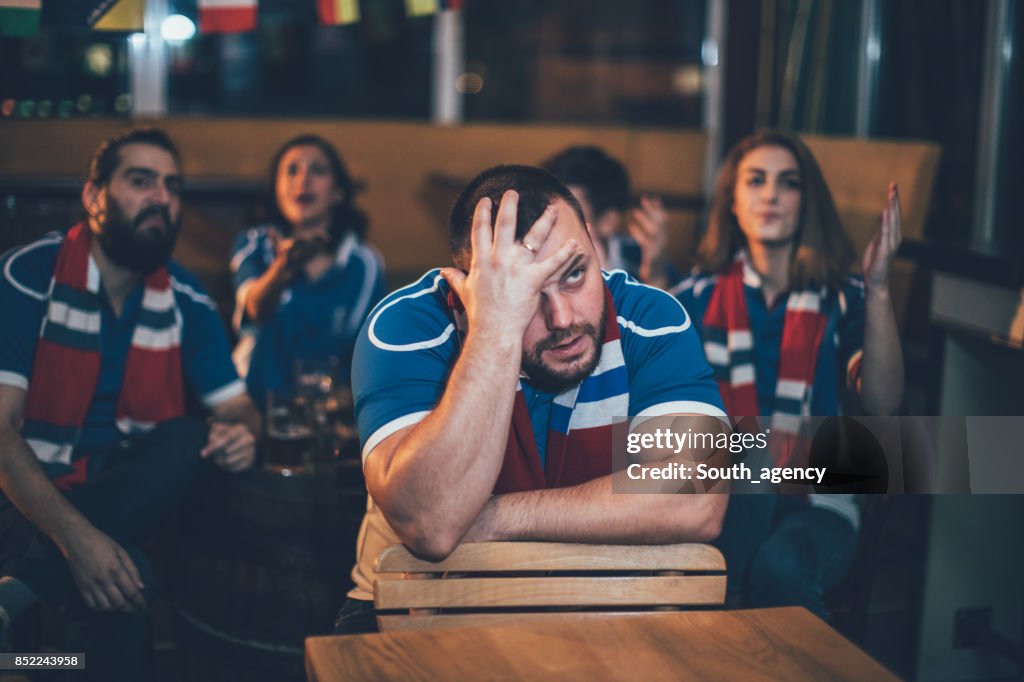 Disappointed sport fans