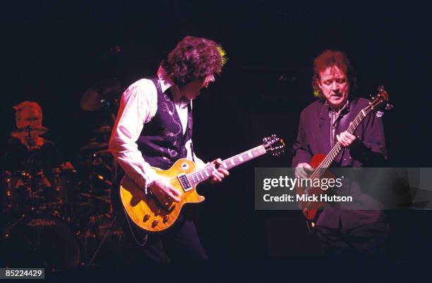 Photo of Jack BRUCE and BBM and Ginger BAKER and Gary MOORE; L-R: Ginger Baker , Gary Moore, Jack Bruce performing live onstage