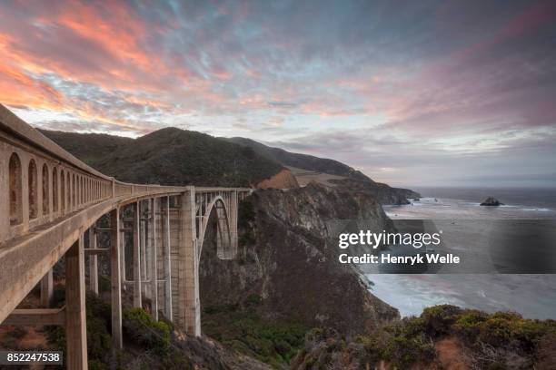 big sur - bixby bridge stock-fotos und bilder