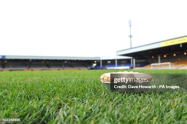 Pie on the pitch at Vale Park