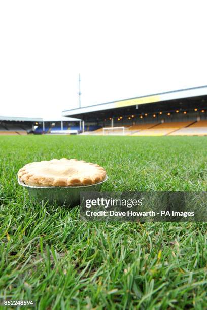 Pie on the pitch at Vale Park