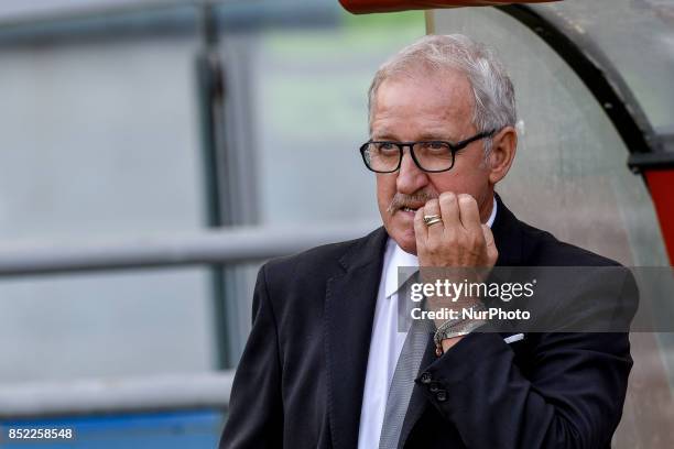 Luigi Delneri manager of Udinese during the Serie A match between Roma and Udinese at Olympic Stadium, Roma, Italy on 23 September 2017.