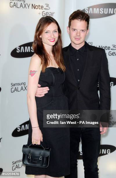 Sophie Ellis-Bextor and Richard Jones arriving for the Samsung preview party for the Note 3 and the Galaxy Gear smartwatch at the Radio Rooftop Bar,...
