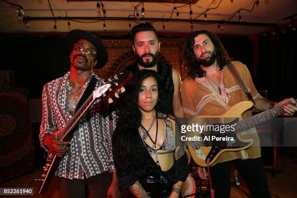 The band LoveHoney records their forthcoming EP "Feelin' No Way in Site B at Backroom Studios on September 22, 2017 in Rockaway, New Jersey.