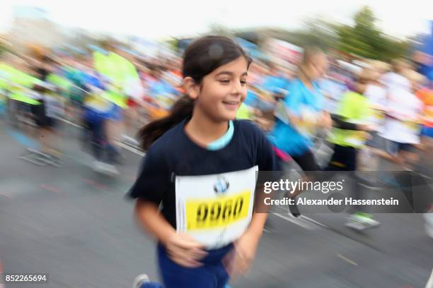 General view of the start for the school mini Marathon ahead of the BMW Berlin Marathon 2017 on September 23, 2017 in Berlin, Germany.