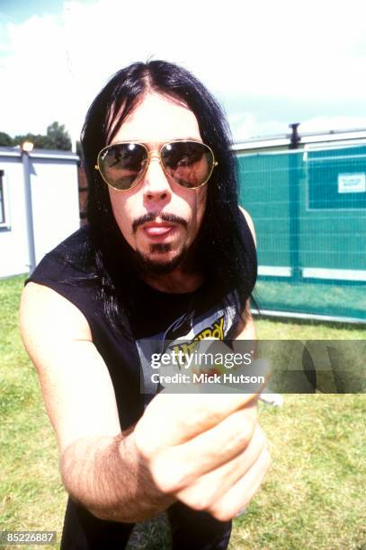 Photo of MONSTER MAGNET, Dave Wyndorf posed, backstage