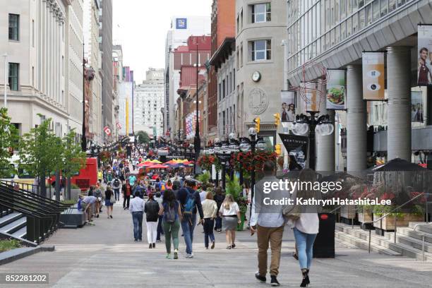 sparks street mall, ottawa, canada in summer - ottawa stock pictures, royalty-free photos & images