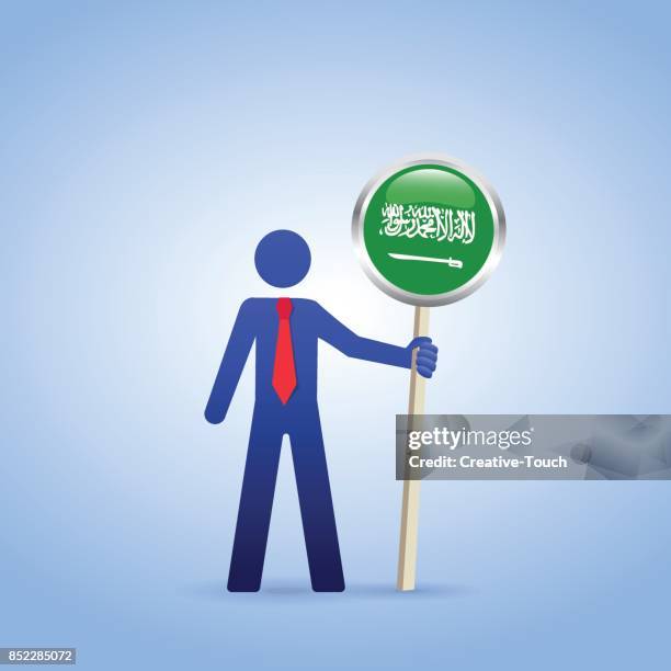 saudi arabia - saudi man stock illustrations