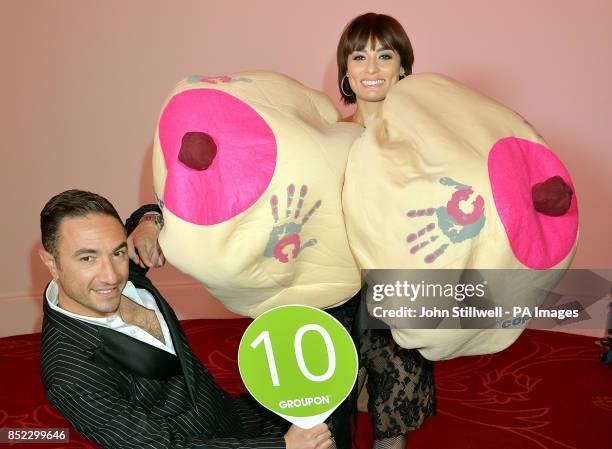 Strictly Come Dancing's Vincent Simone gives a perfect ten to dance partner Flavia Cacace as they prepare to give a dance to class to paying members...