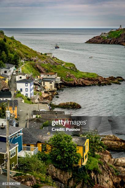 the narrows to st. john's - st johns newfoundland stock pictures, royalty-free photos & images