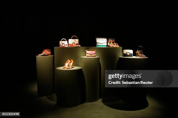 Fashion is on display at the Paula Cademartori presentation during Milan Fashion Week Spring/Summer 2018 on September 23, 2017 in Milan, Italy.