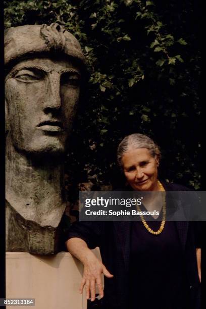 Writer Doris Lessing at the Musee Bourdelle, dedicated to sculpter Emile-Antoine Bourdelle , in Paris just after having published the French...