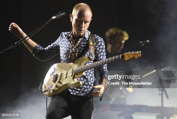 Alex Trimble of Two Door Cinema Club performs during the 2017 Life is Beautiful Festival on September 22, 2017 in Las Vegas, Nevada.