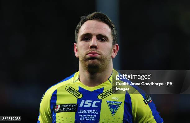 Warrington Wolves' Richard Myler during the Super League Grand Final at Old Trafford, Manchester.