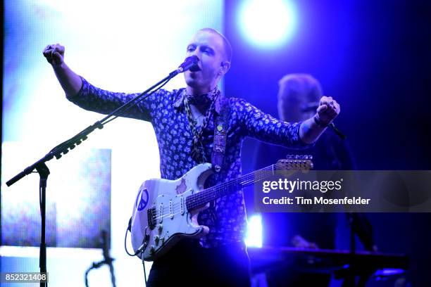 Alex Trimble of Two Door Cinema Club performs during the 2017 Life is Beautiful Festival on September 22, 2017 in Las Vegas, Nevada.