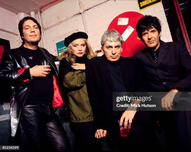 American band Blondie in London, UK, 1998; L-R. Jimmy Destri, Debbie Harry, Chris Stein, Clem Burke