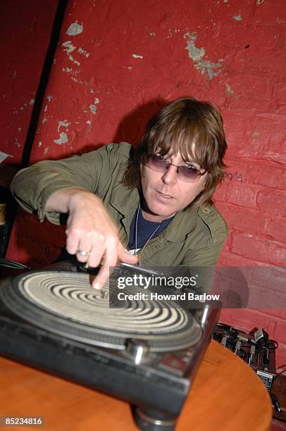 Photo of Andy ROURKE; Andy Rourke formerly of The Smiths, posed, DJing