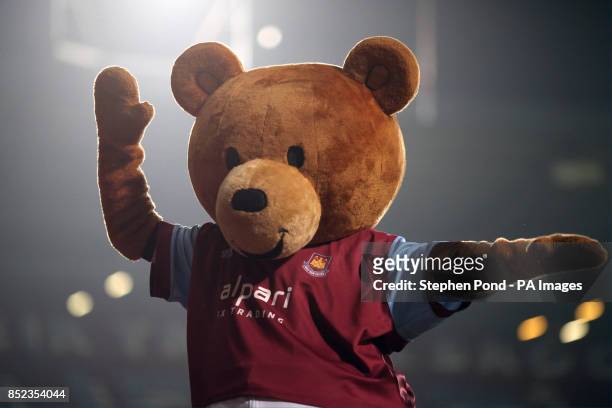 Mascot Bubbles The Bear, West Ham United.