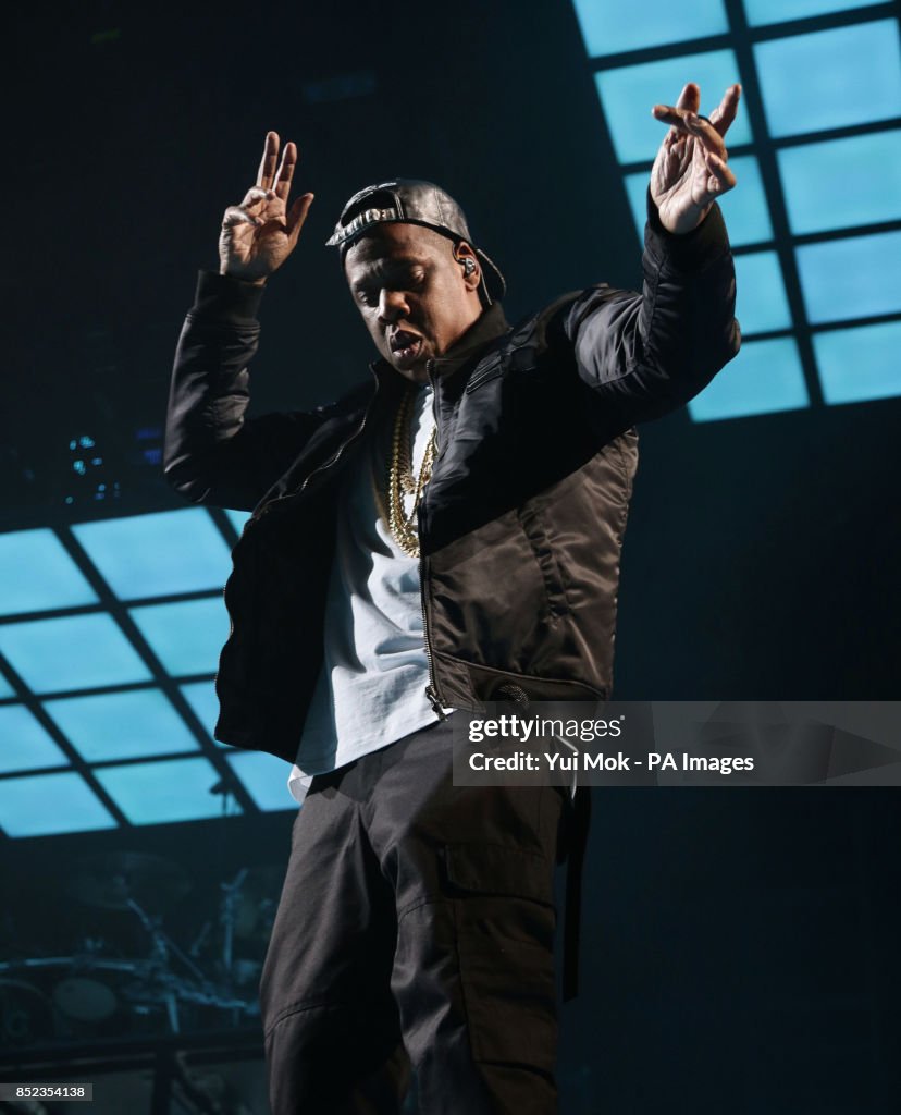 Jay R Concert Jay Z performs at The O2 Arena, London as part of his Magna Carter ...
