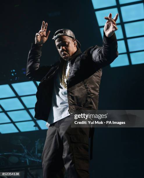 Jay Z performs at The O2 Arena, London as part of his Magna Carter World Tour.