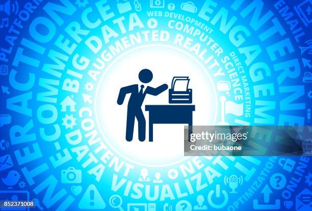 paperwork icon on internet modern technology words background - audio wave files stock illustrations