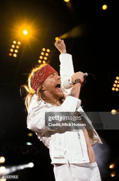 Photo of Axl ROSE and GUNS N' ROSES and GUNS & ROSES and GUNS AND ROSES, Axl Rose performing live onstage at the Freddie Mercury Tribute Concert