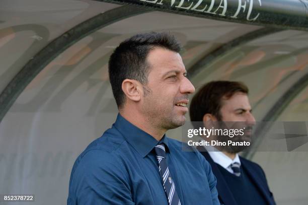 Head coach of Parma Roberto D'Aversa during the Serie B match between Venezia FC and Parma Calcio on September 23, 2017 in Venice, Italy.