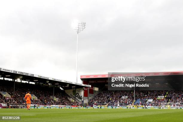 General view during the Premier League match between Burnley and Huddersfield Town at Turf Moor on September 23, 2017 in Burnley, England.