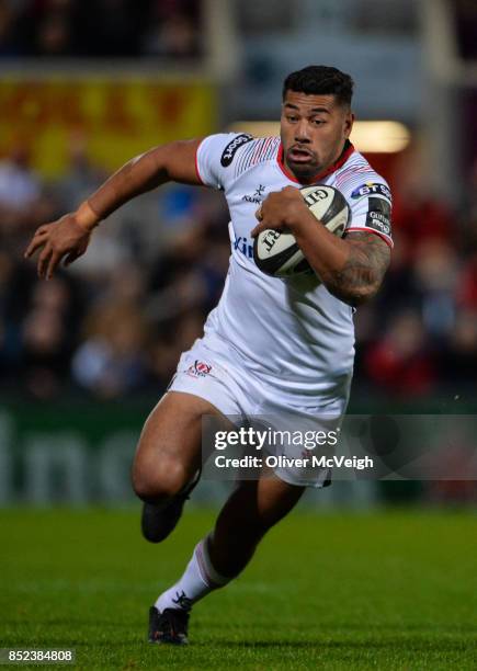 Antrim , United Kingdom - 22 September 2017; Charles Piutau of Ulster during the Guinness PRO14 Round 4 match between Ulster and Dragons at Kingspan...