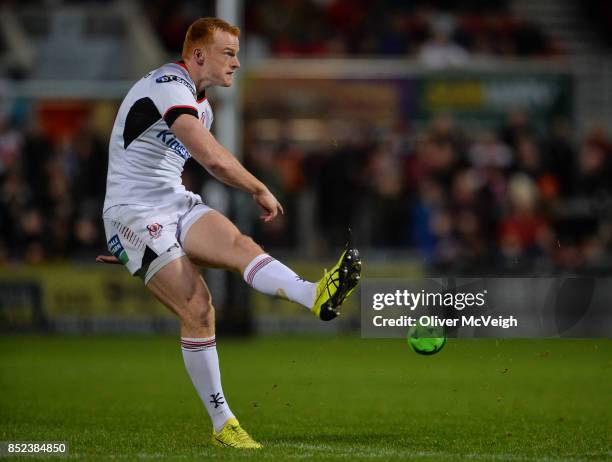 Antrim , United Kingdom - 22 September 2017; Peter Nelson of Ulsterduring the Guinness PRO14 Round 4 match between Ulster and Dragons at Kingspan...