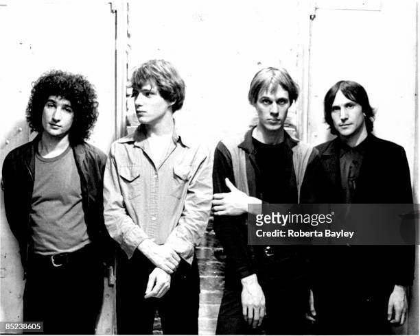 Photo of Tom VERLAINE and TELEVISION and Richard LLOYD and Fred SMITH; L-R. Billy Ficca, Richard Lloyd, Tom Verlaine, Fred Smith