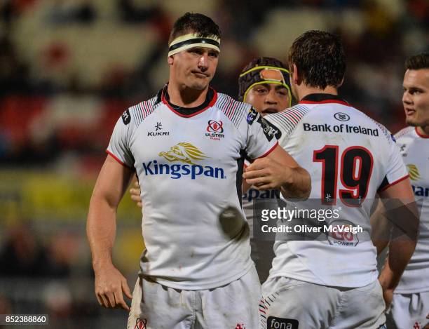 Antrim , United Kingdom - 22 September 2017; Robbie Diack of Ulster during the Guinness PRO14 Round 4 match between Ulster and Dragons at Kingspan...