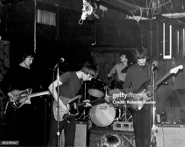 Photo of Tom VERLAINE and TELEVISION and Fred SMITH and Richard LLOYD, L-R. Fred Smith, Tom Verlaine, Billy Ficca, Richard lloyd