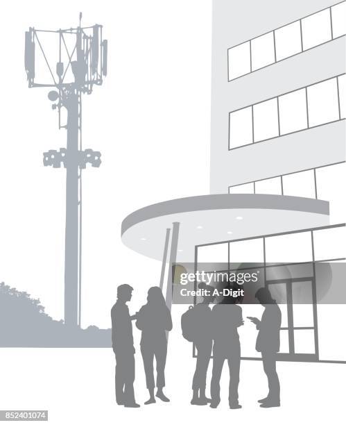 health versus technology on campus - versus stock illustrations