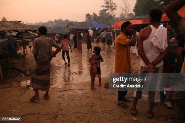 Rohingya Muslims are seen at a makeshift camp in Teknaff, Bangladesh on September 23, 2017. Violence erupted in Myanmars Rakhine state on Aug. 25...